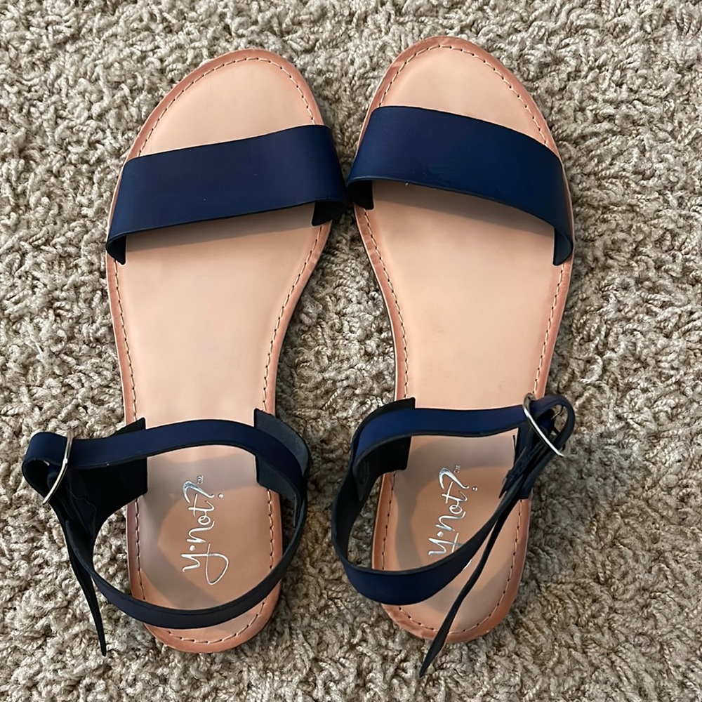 Navy blue sandals